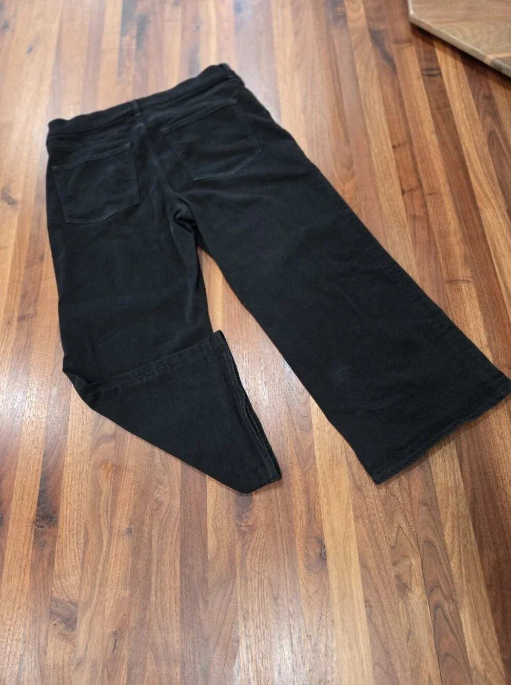 J. Crew Wide Leg Crop Black CB371 In All Day Stretch Size 32
